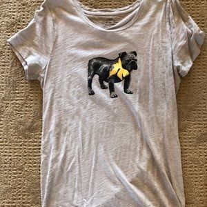 J.Crew bulldog collector tee